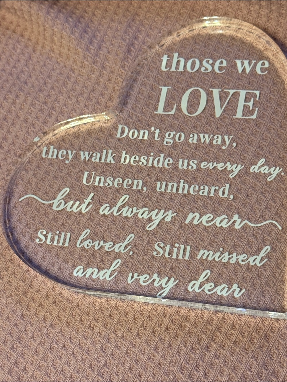 Sympathy Gifts Memorial Bereavement Gifts Acrylic Heart Condolence Remembrance - Picture 1 of 7
